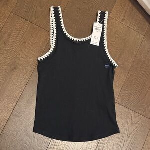NWT: Abercrombie Black and White Trim kids Tank Top
